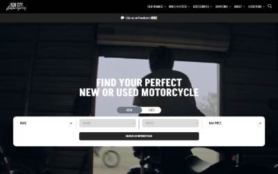 Top of the website for Iron City Motorcycles - KTM, Royal Enfield, Husqvarna and More