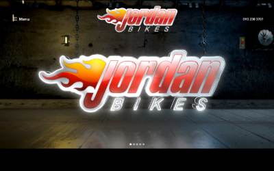 Top of the website for Jordan Bikes