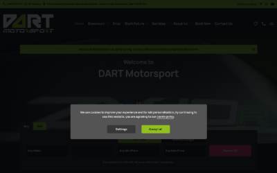 Top of the website for DART Motorsport