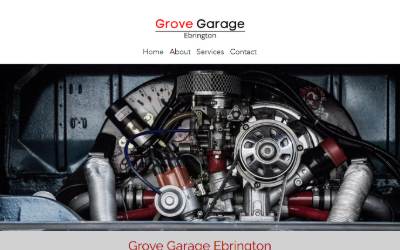 Website preview for Grove Garage