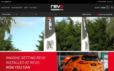 Top of the website for Revo Performance Centre \'RPC\' / Revo HQ
