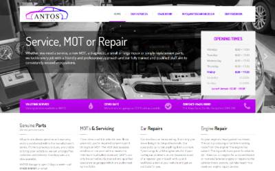 Top of the website for ANTOS GARAGE LIMITED