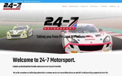 Website preview for 24-7 Motorsport