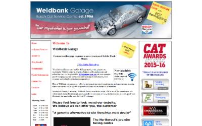 Website preview for Weldbank Garage