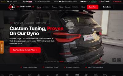 Website preview for DC Remapping UK - BMW & Vag Group Tuning Specialists