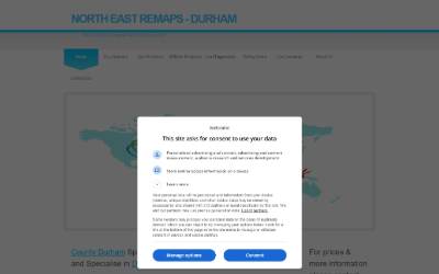 Website preview for North East Remaps