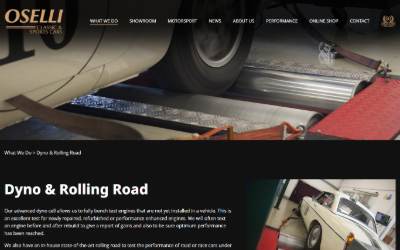 Website preview for Oselli Classic and Sports Cars