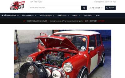 Top of the website for Mini Sport Rolling Road Tuning