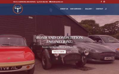 Website preview for Road & Competition Engineering Ltd
