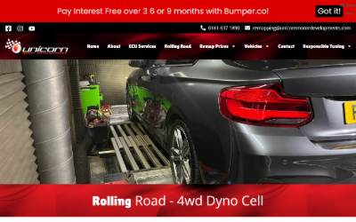 Website preview for Unicorn Motor Developments - Porsche Tuning & Porsche Remapping