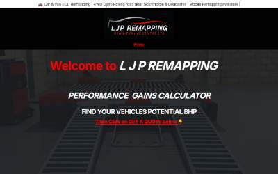 Website preview for LJP REMAPPING - 4WD DYNO TUNING CENTRE LTD