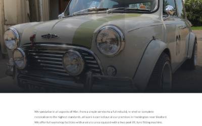 Website preview for Sleaford Mini Centre