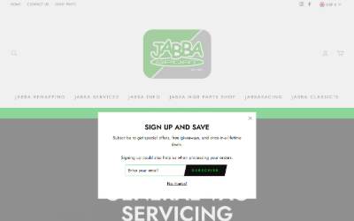 Website preview for Jabbasport Ltd