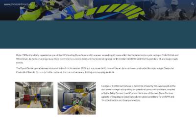 Top of the website for Actiforce Racing