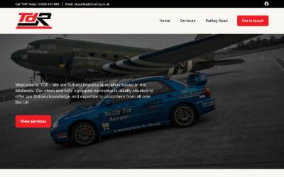 Website preview for Thwaites Developments Racing (TDR)