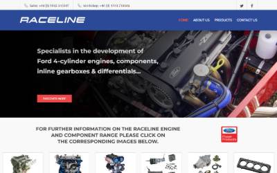 Website preview for Raceline Performance