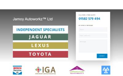Website preview for Jamoy Autoworkz