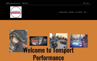 Website preview for Tensport Performance Burnley/Blackburn - Car Servicing and Race Car Preparation
