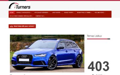 Website preview for Turner Performance & Diagnostics Ltd