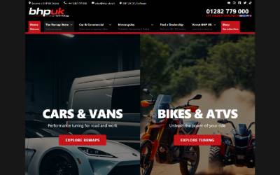 Website preview for BHP UK