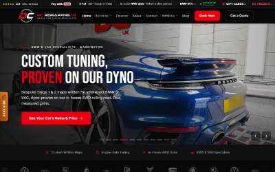 Website preview for DC Remapping UK - BMW & Vag Group Tuning Specialists