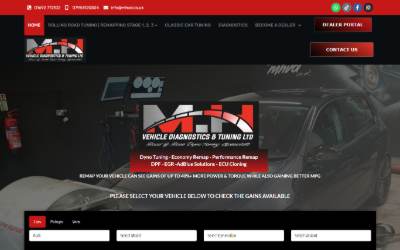 Website preview for MH Vehicle Diagnostics and Tuning Ltd