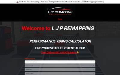 Website preview for LJP REMAPPING - 4WD DYNO TUNING CENTRE LTD