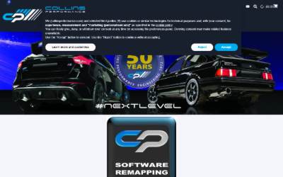 Website preview for Collins Performance Engineering