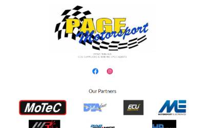 Website preview for PAGE Motorsport