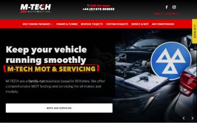 Website preview for M-Tech Automotive