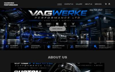 Website preview for Vagwerke Performance LTD
