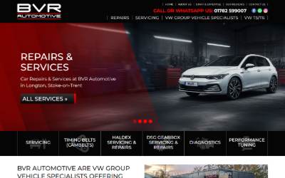 Website preview for BVR Automotive