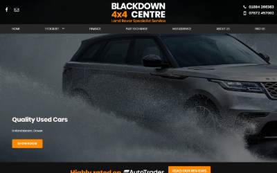 Website preview for Blackdown 4X4 Centre