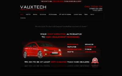 Website preview for Vauxtech