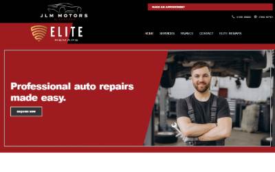 Website preview for JLM Motors