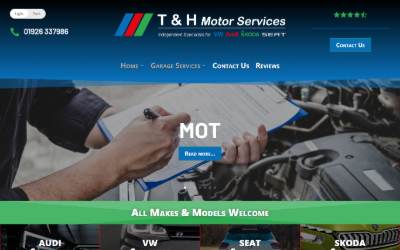 Website preview for TH Motor Services Ltd