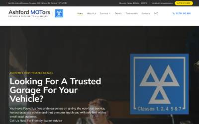 Website preview for Ashford Motors