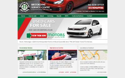 Website preview for Brookdene Service Centre Ltd