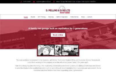 Website preview for D Melling and Sons ltd