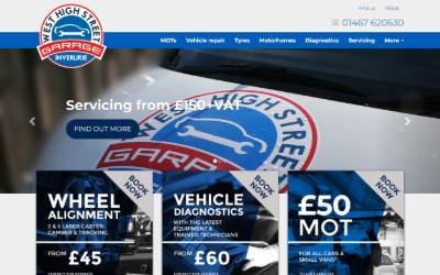 Website preview for West High Street Garage