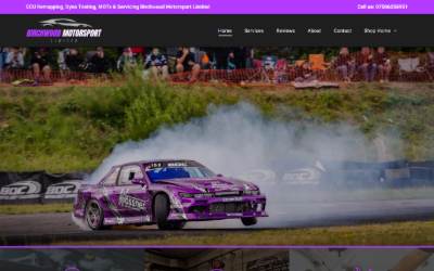 Website preview for Birchwood Motorsport
