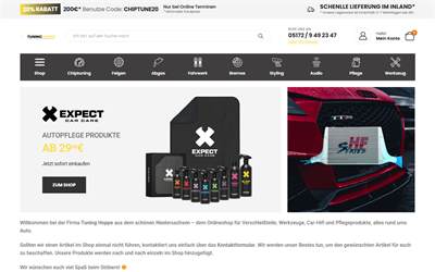 Website preview for Tuning Hoppe