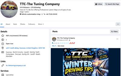 Website preview for TTC Swansea
