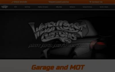 Website preview for Welsh Coast Customs Limited