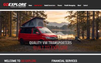 Website preview for Go Explore Vans & Campers