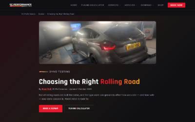 Website preview for EC Performance